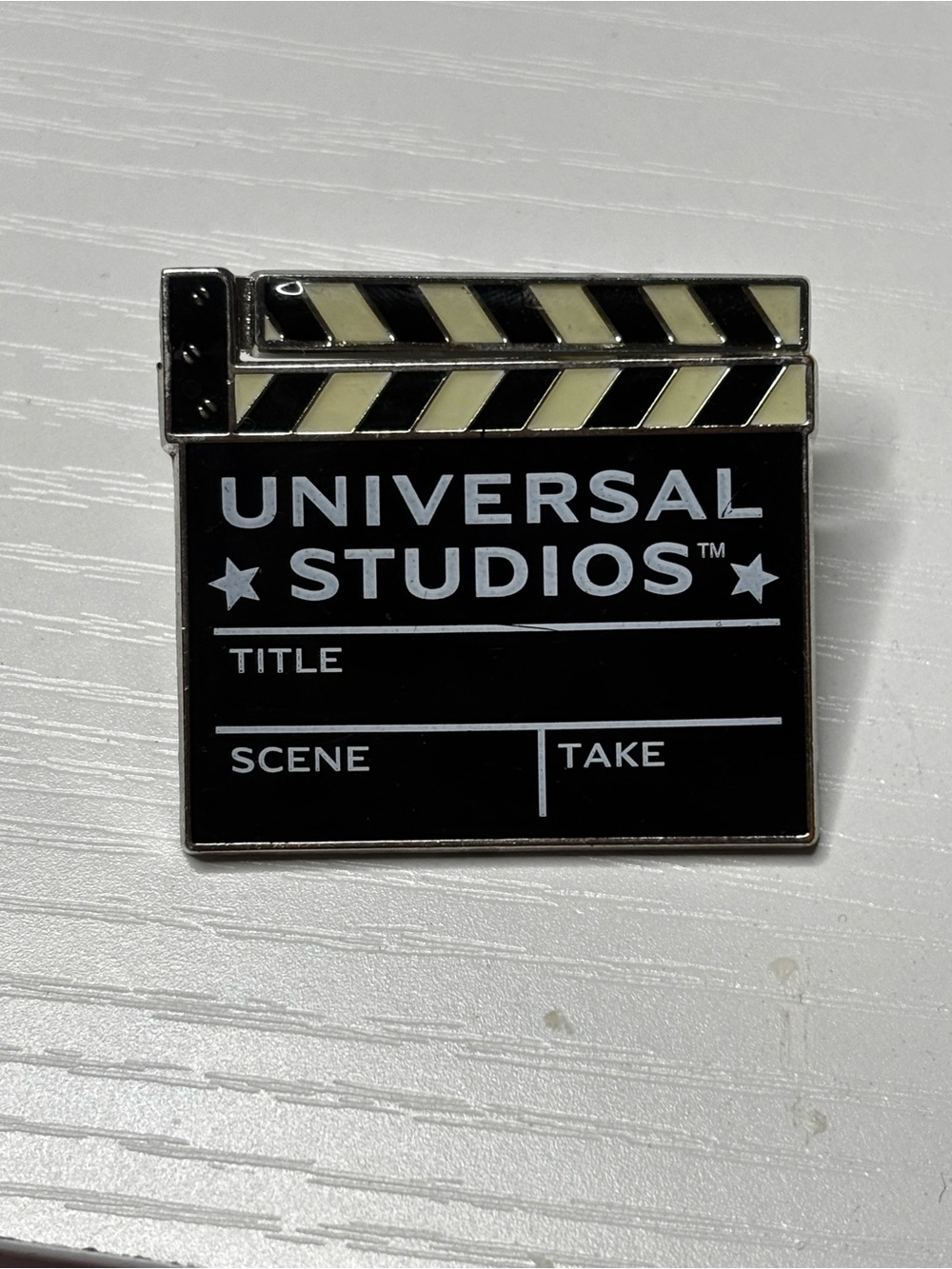 Universal Studios Black and white Clapperboard Pin